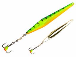 Блесна вертикал. зим. Lucky John SHINER 75мм Tiger блистер