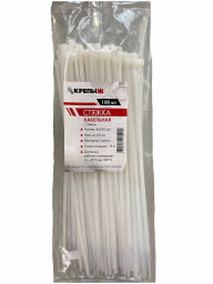 Хомут нейлоновый 4*250 мм белый КРЕПЫЖ (100шт)