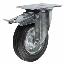 Колесная опора 160 мм промышленная поворотная с тормозом