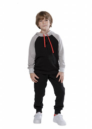 Костюм детский VETLAN черно-серый Крепыж