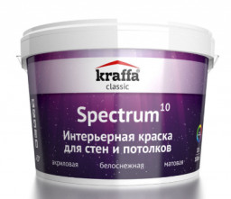 Краска Kraffa Спектр -10 2,25л/3,38 кг для стен и потолка
