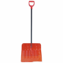 Лопата для уборки снега поликарбонат 460х400х1380 мм алюминиевый черенок КРЕПЫЖ