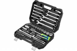 Набор инструментов 1/2, 1/4  82 предмета пласт.кейс СИБРТЕХ