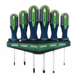 Набор отверток, CrV, трехкомпонентные рукоятки, 6 предметов Сибртех