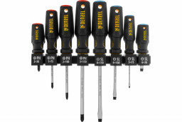 Набор отверток на полке,8 шт PH+SL S2 3к рукоятка DENZEL