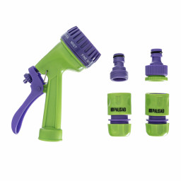 Набор поливочный, шланг 3/4", 15 м, 7 режимов пистолет, соединитель, адаптер Palisad