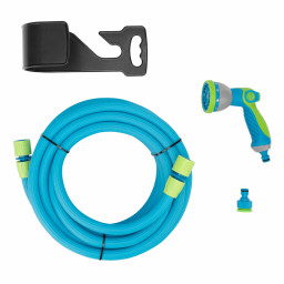 Набор поливочный, шланг 7,5-22,5м, пистолет 8 реж., чехол, подвес, LUXE Palisad