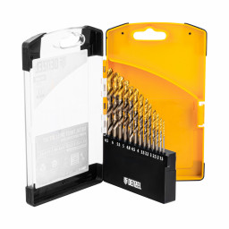 Набор сверл по металлу, 1,5-6,5мм, Р6М5К8-TiN, Golden Tip, 13 шт Denzel