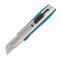 Нож, 195 мм, металлический корпус, выдвижное сегментное лезвие 25 мм (SK-5) металлическая направляющая, клипса для ремня Gross