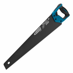 Ножовка по дереву "Piranha", 550 мм, 11-12 TPI, зуб-3D, каленый зуб, тефлоновое покрытие полотна, двухкомпонентная рукоятка Gross