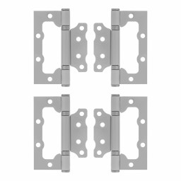 Петля накладная ПНУ-100, белая, 4 шт, (Металлист)