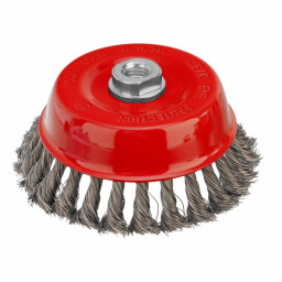 Щетка для УШМ, 125 мм, М14, "чашка", крученая проволока 0.35 мм Matrix