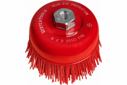 Щетка нейлоновая для УШМ , 75 ММ, М14, чаша VERTEXTOOLS
