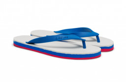 Сланцы унисекс аквамарин/белый 744