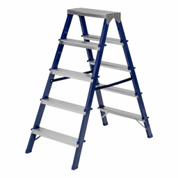 Стремянка двусторонняя 5 ступеней, стальная, Сибртех