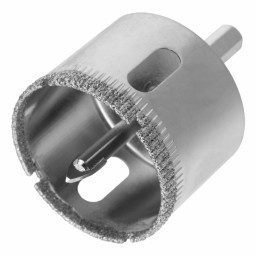 Сверло по керамической плитке и стеклу, 40 х 55 мм, шестигранный хвостовик, с центрующим сверлом Сибртех